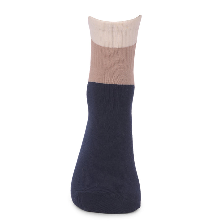COBB NAVY BLUE STRIPED LOW-ANKLE SOCKS