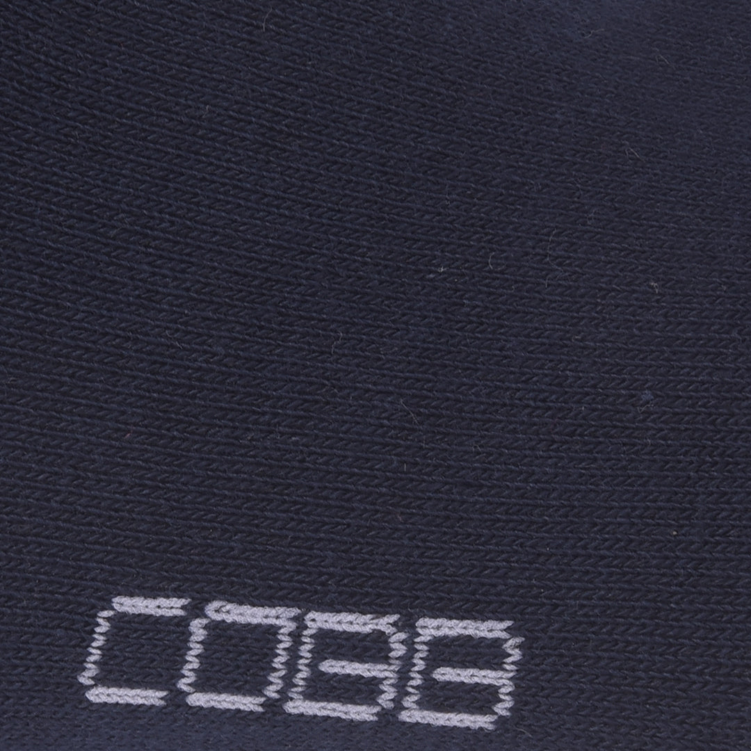 COBB NAVY BLUE STRIPED LOW-ANKLE SOCKS
