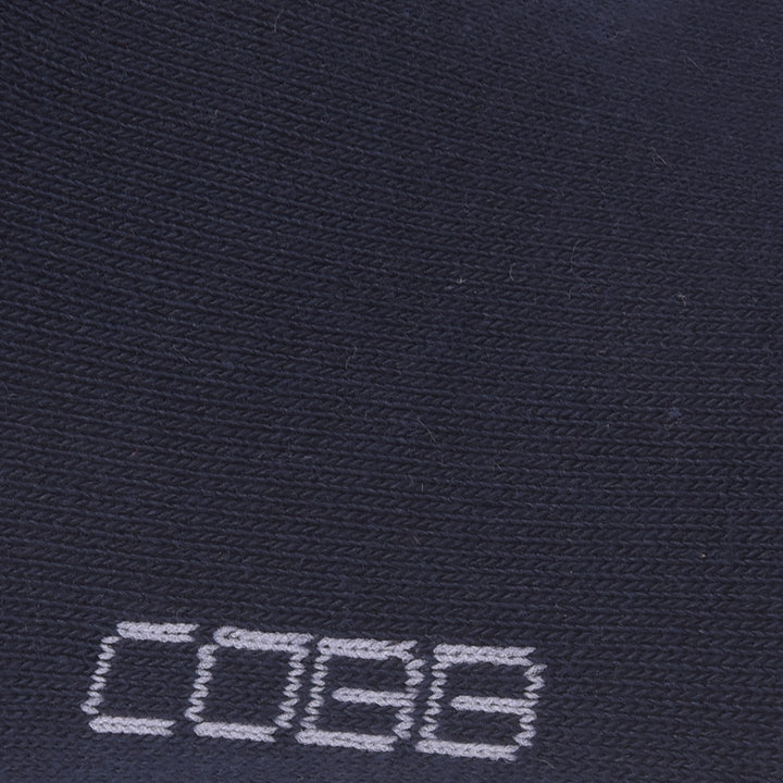 COBB NAVY BLUE STRIPED LOW-ANKLE SOCKS
