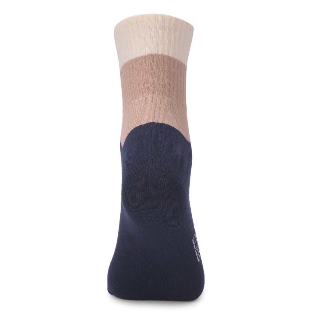 COBB NAVY BLUE STRIPED LOW-ANKLE SOCKS