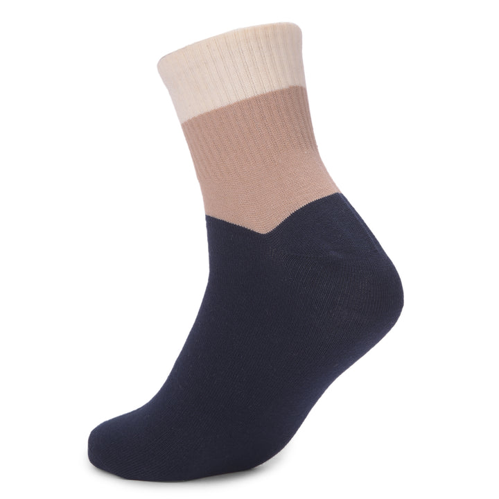COBB NAVY BLUE STRIPED LOW-ANKLE SOCKS