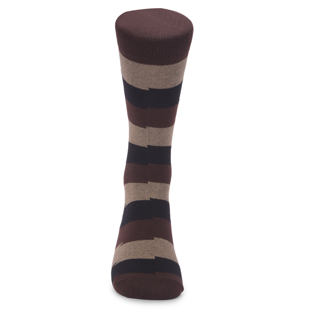 COBB BROWN STRIPED FULL-ANKLE SOCKS