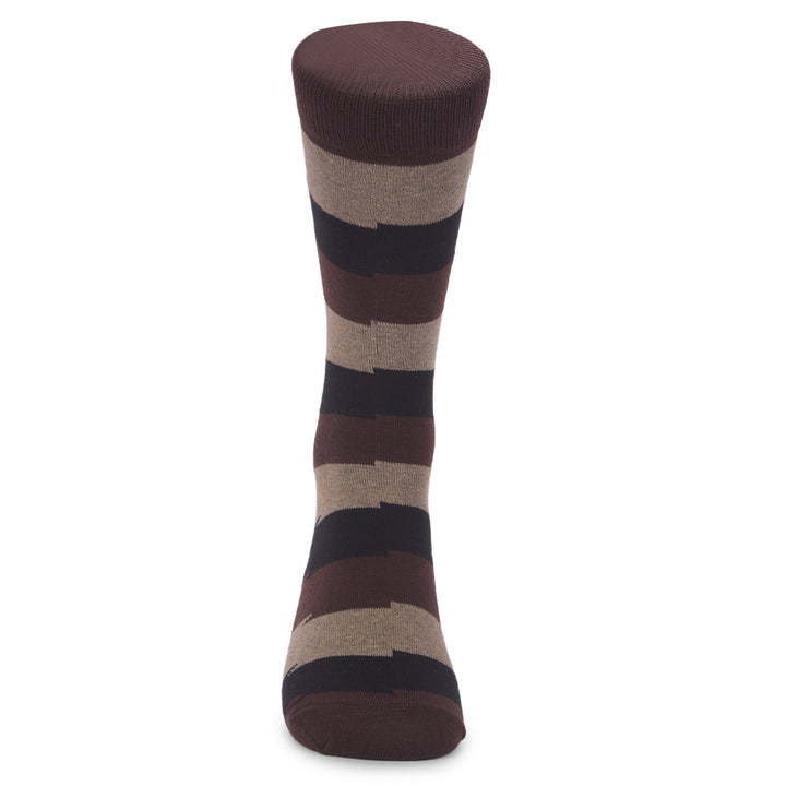 COBB BROWN STRIPED FULL-ANKLE SOCKS