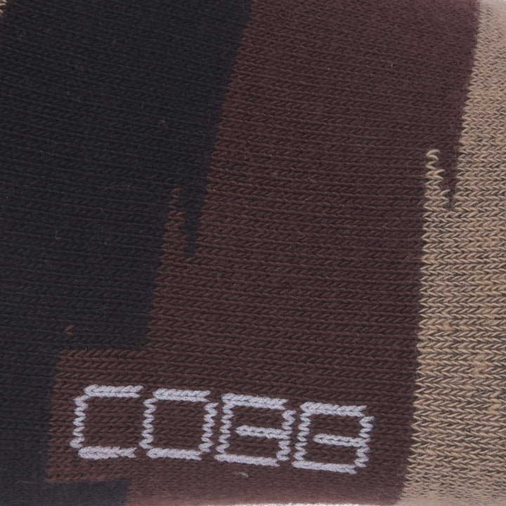 COBB BROWN STRIPED FULL-ANKLE SOCKS