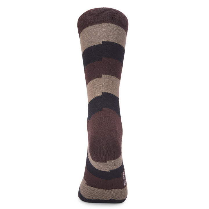 COBB BROWN STRIPED FULL-ANKLE SOCKS