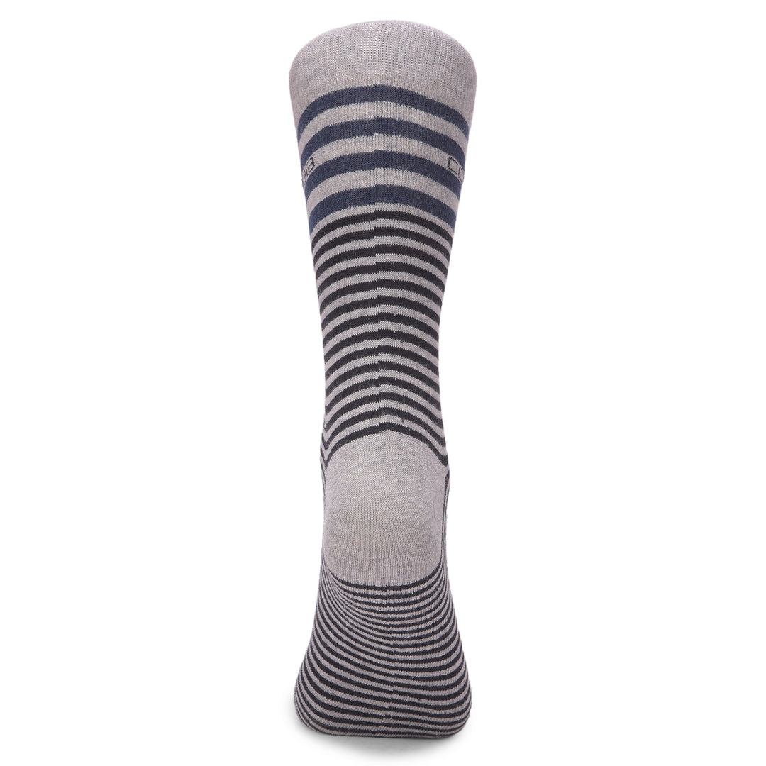 COBB LIGHT GREY STRIPED FULL-ANKLE SOCKS