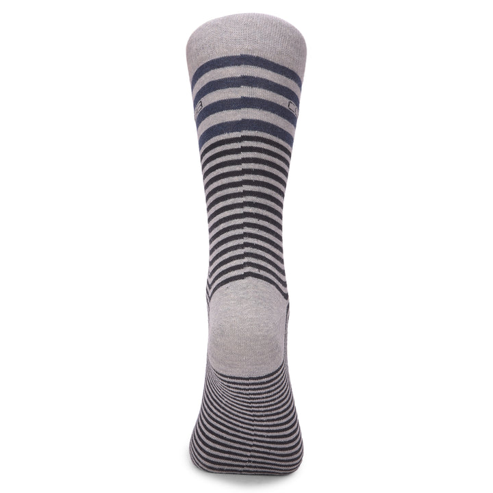 COBB LIGHT GREY STRIPED FULL-ANKLE SOCKS