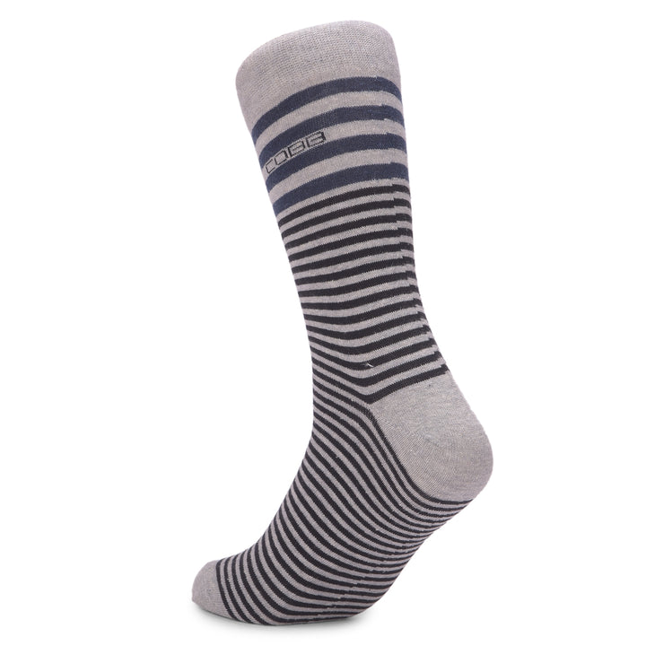 COBB LIGHT GREY STRIPED FULL-ANKLE SOCKS