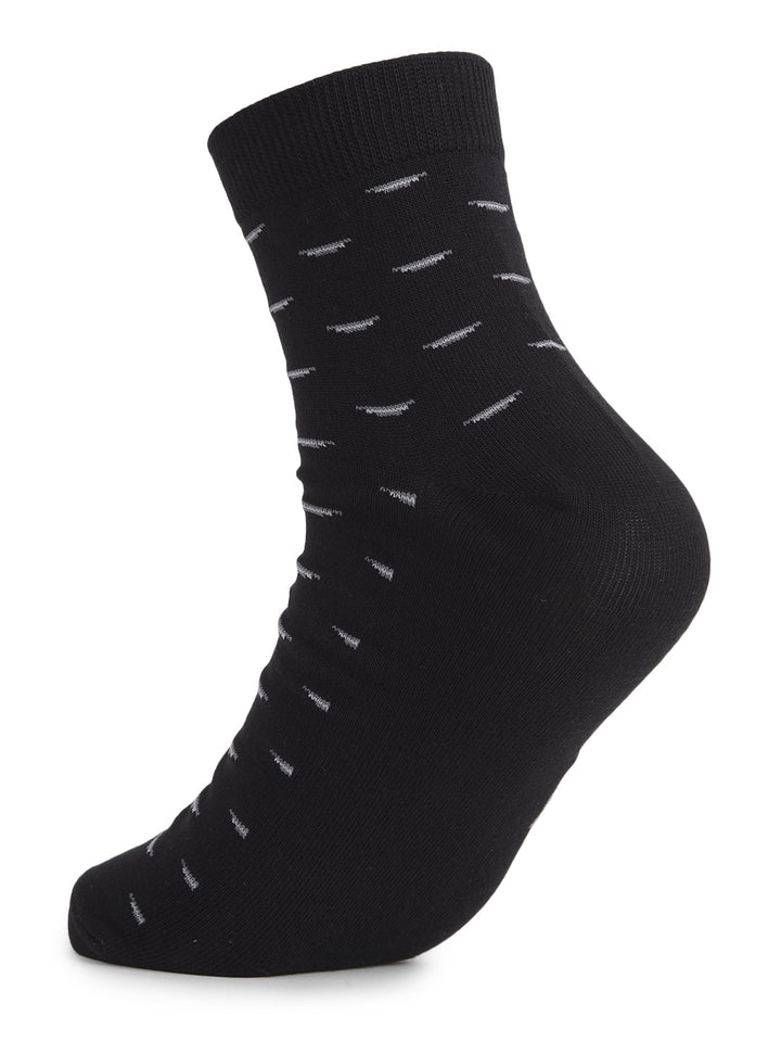 COBB BLACK SELF-DESIGN HALF-ANKLE SOCKS