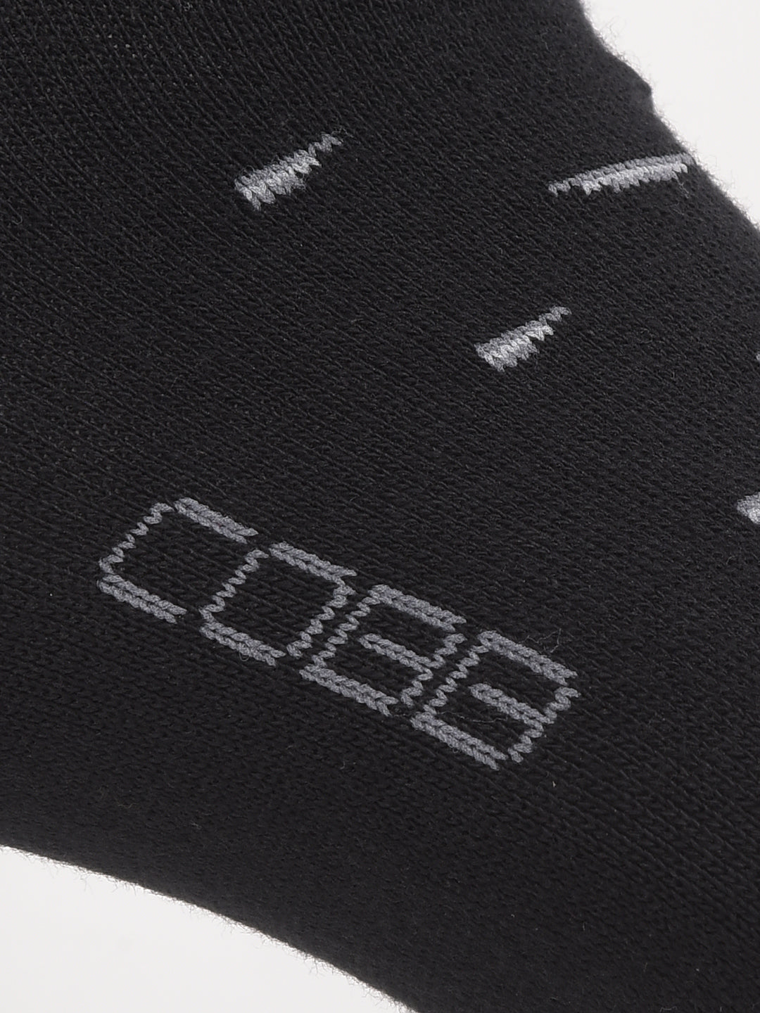 COBB BLACK SELF-DESIGN HALF-ANKLE SOCKS