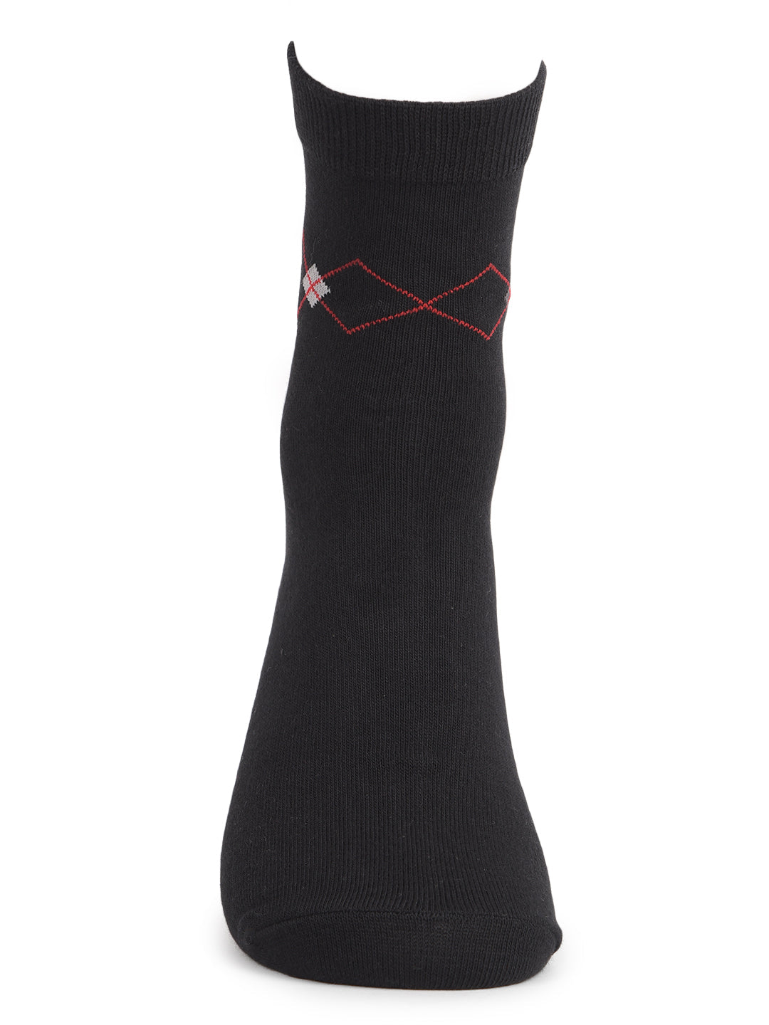 COBB BLACK PRINTED HALF-ANKLE SOCKS