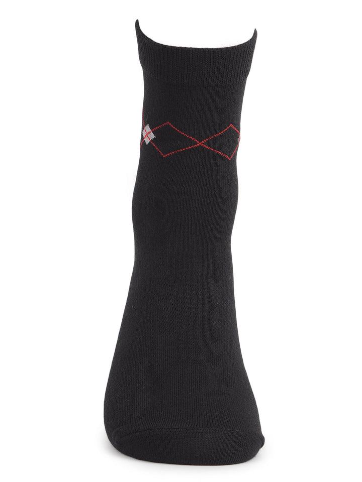 COBB BLACK PRINTED HALF-ANKLE SOCKS