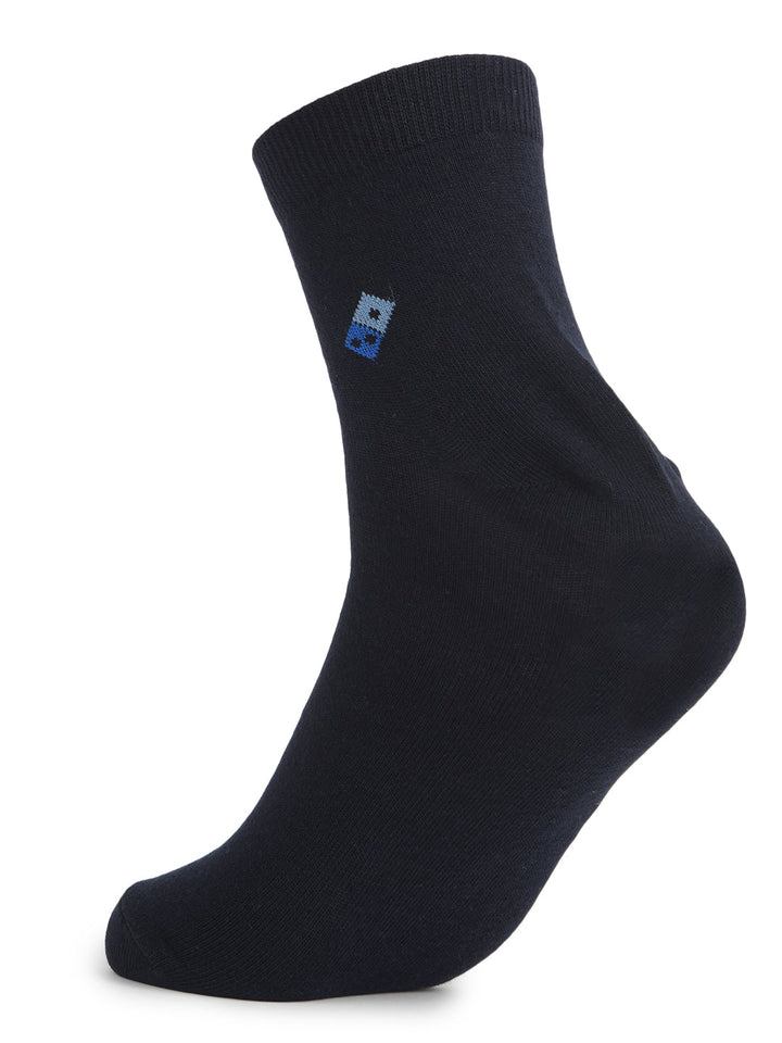 COBB NAVY BLUE PRINTED HALF-ANKLE SOCKS