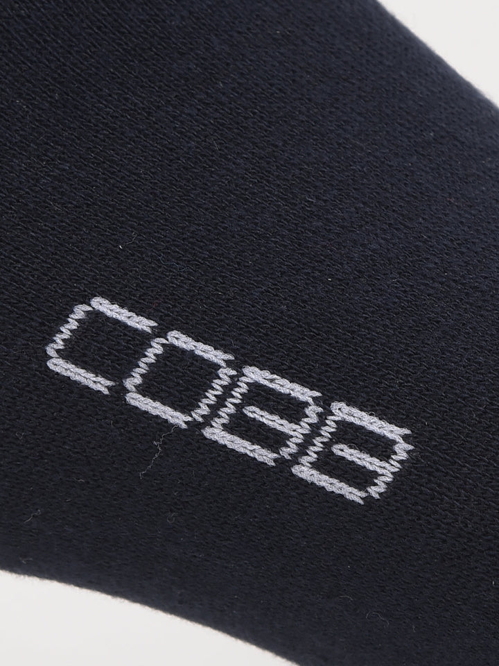 COBB NAVY BLUE PRINTED HALF-ANKLE SOCKS