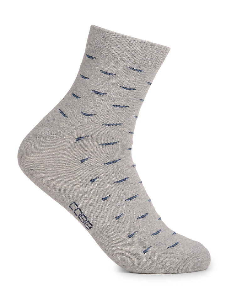 COBB GREY SELF-DESIGN HALF-ANKLE SOCKS