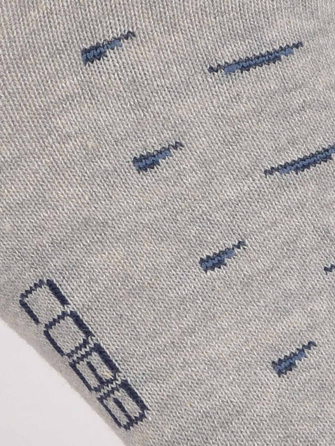 COBB GREY SELF-DESIGN HALF-ANKLE SOCKS
