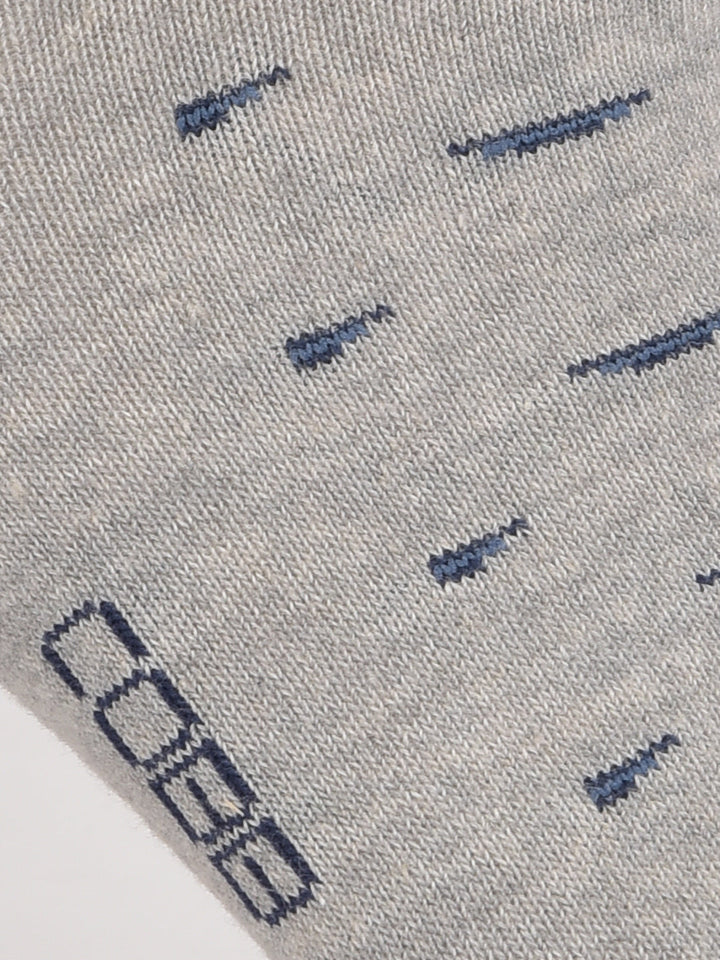COBB GREY SELF-DESIGN HALF-ANKLE SOCKS