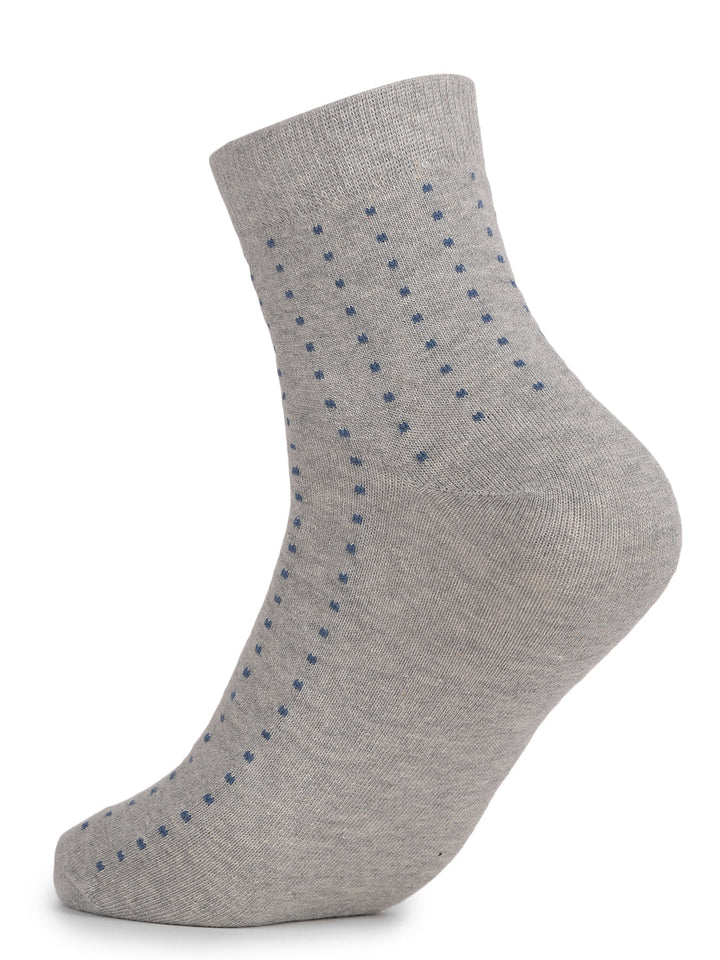 COBB GREY SELF-DESIGN HALF-ANKLE SOCKS
