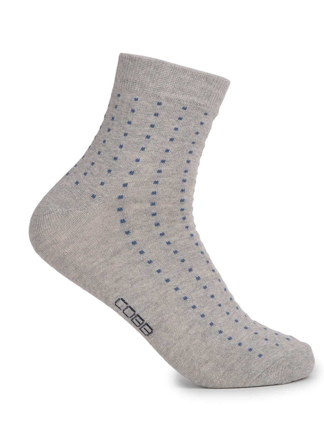 COBB GREY SELF-DESIGN HALF-ANKLE SOCKS