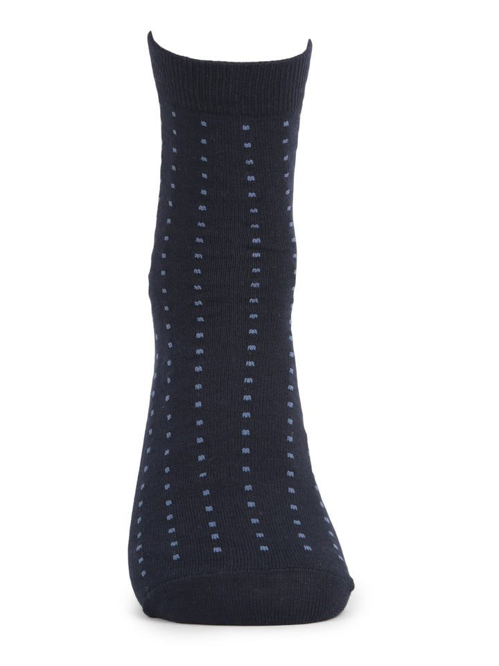 COBB NAVY BLUE SELF-DESIGN HALF-ANKLE SOCKS