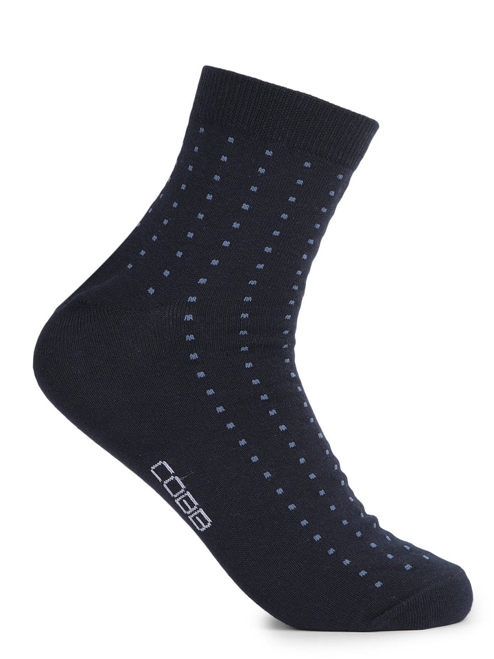COBB NAVY BLUE SELF-DESIGN HALF-ANKLE SOCKS