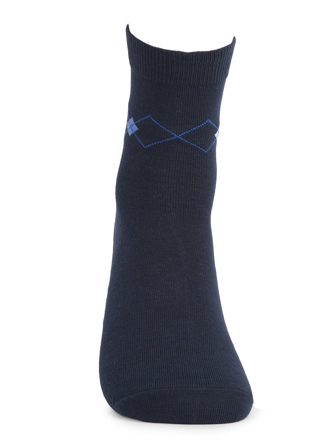 COBB NAVY BLUE PRINTED HALF-ANKLE SOCKS