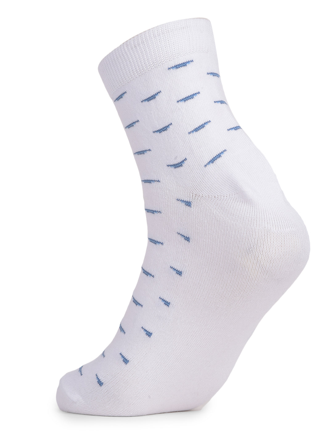 COBB WHITE SELF-DESIGN HALF-ANKLE SOCKS