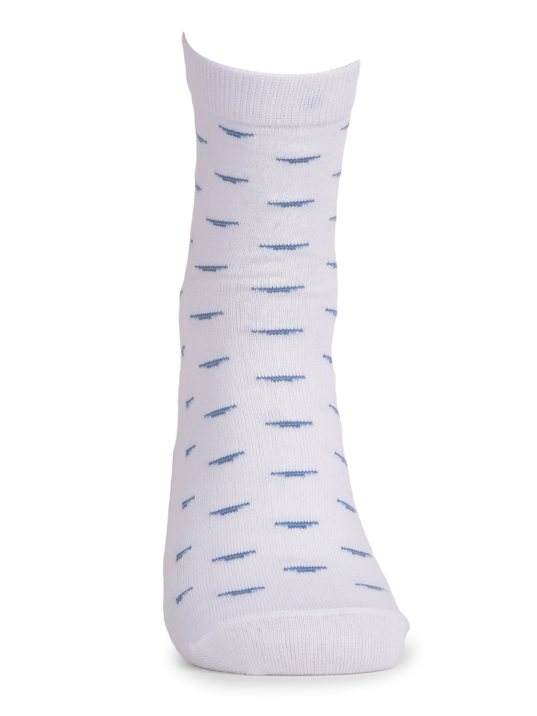 COBB WHITE SELF-DESIGN HALF-ANKLE SOCKS