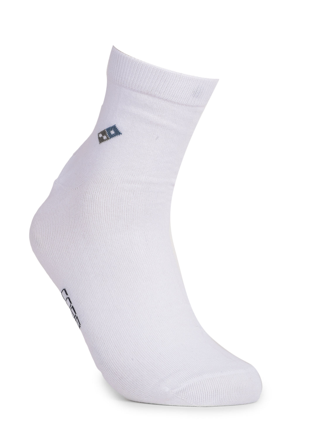 COBB WHITE PRINTED HALF-ANKLE SOCKS
