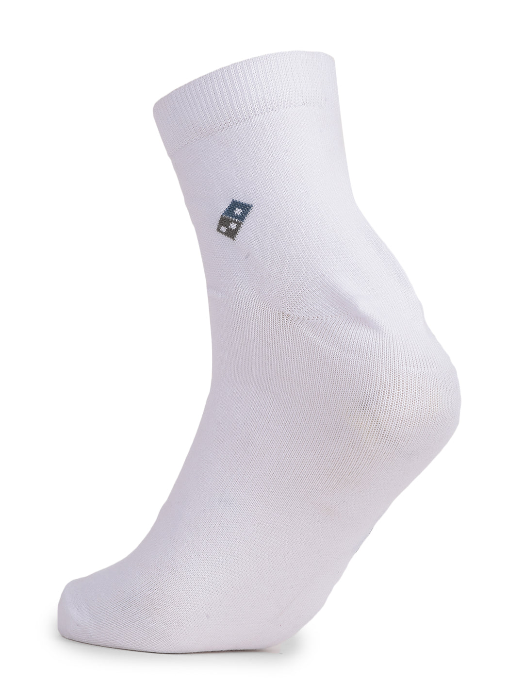 COBB WHITE PRINTED HALF-ANKLE SOCKS
