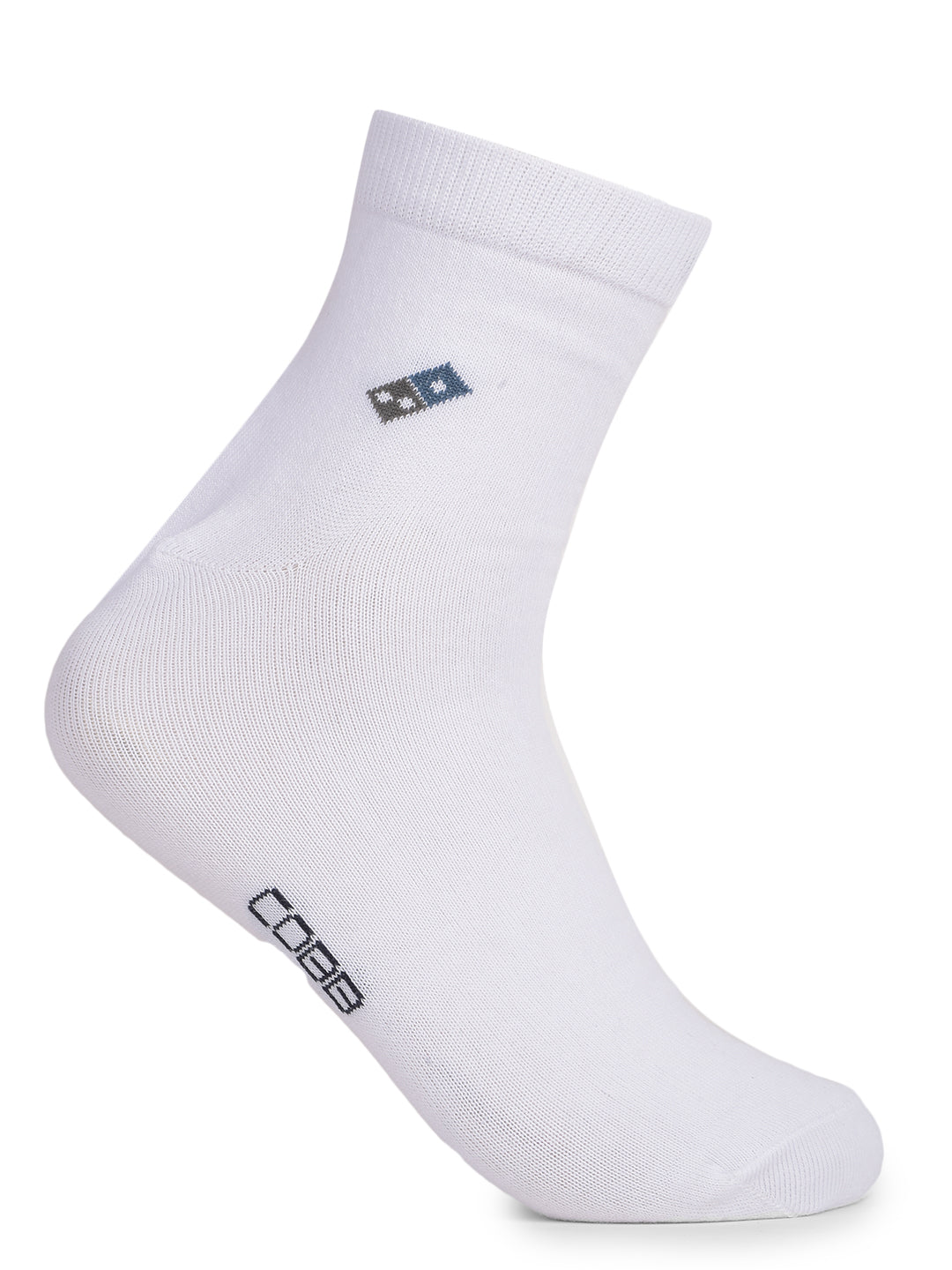 COBB WHITE PRINTED HALF-ANKLE SOCKS