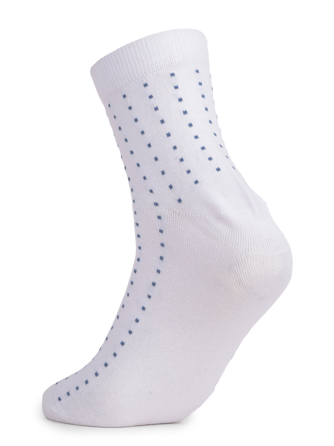 COBB WHITE SELF-DESIGN HALF-ANKLE SOCKS
