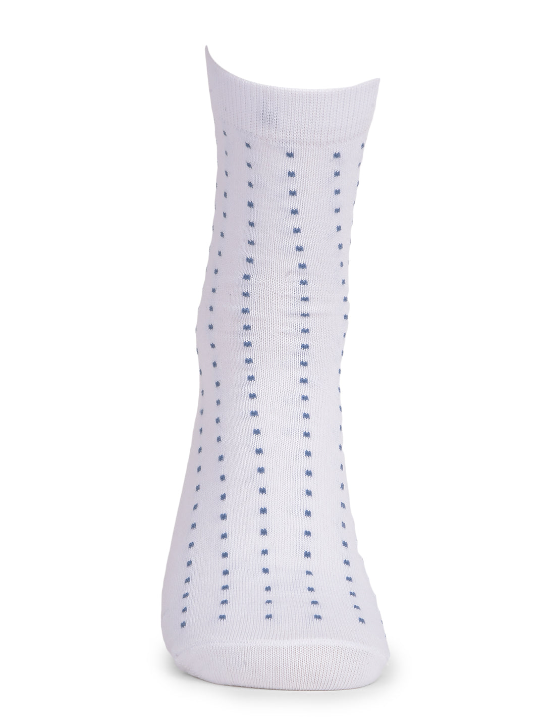 COBB WHITE SELF-DESIGN HALF-ANKLE SOCKS