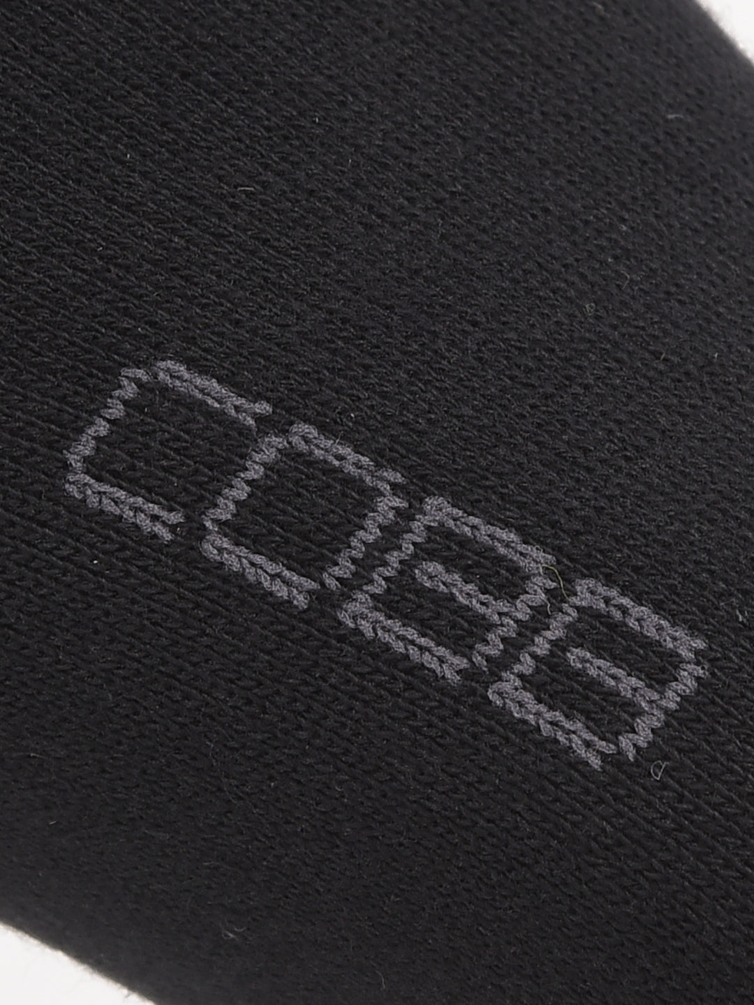 COBB BLACK PRINTED HALF-ANKLE SOCKS