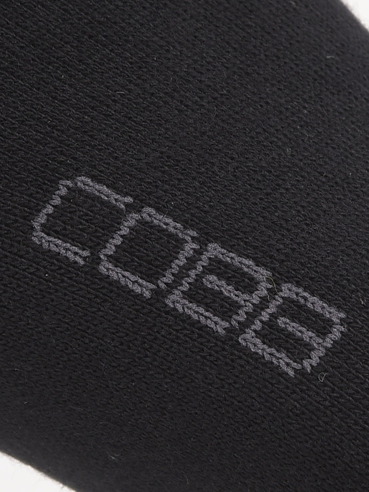 COBB BLACK PRINTED HALF-ANKLE SOCKS