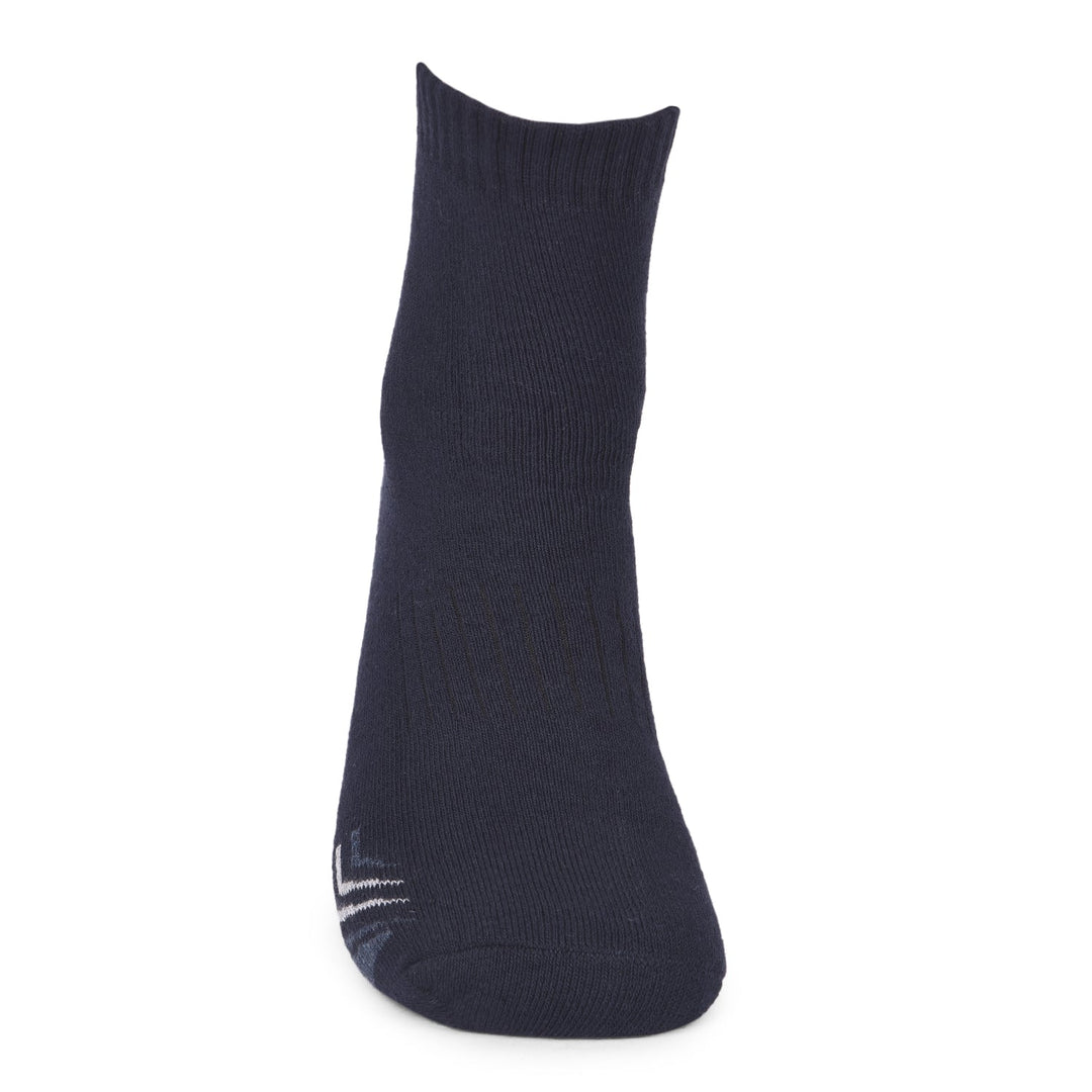 COBB DARK BLUE SELF-DESIGN HALF-ANKLE SOCKS