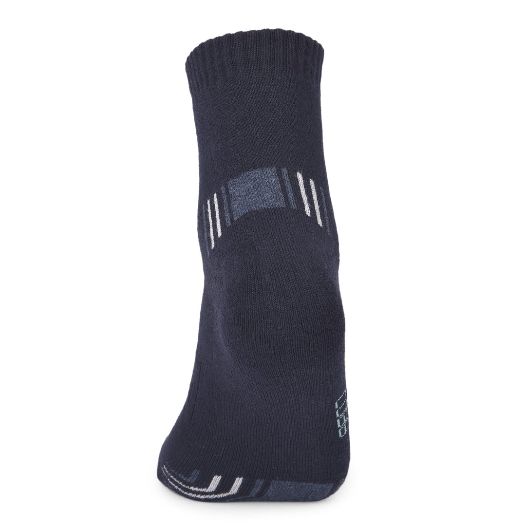 COBB DARK BLUE SELF-DESIGN HALF-ANKLE SOCKS