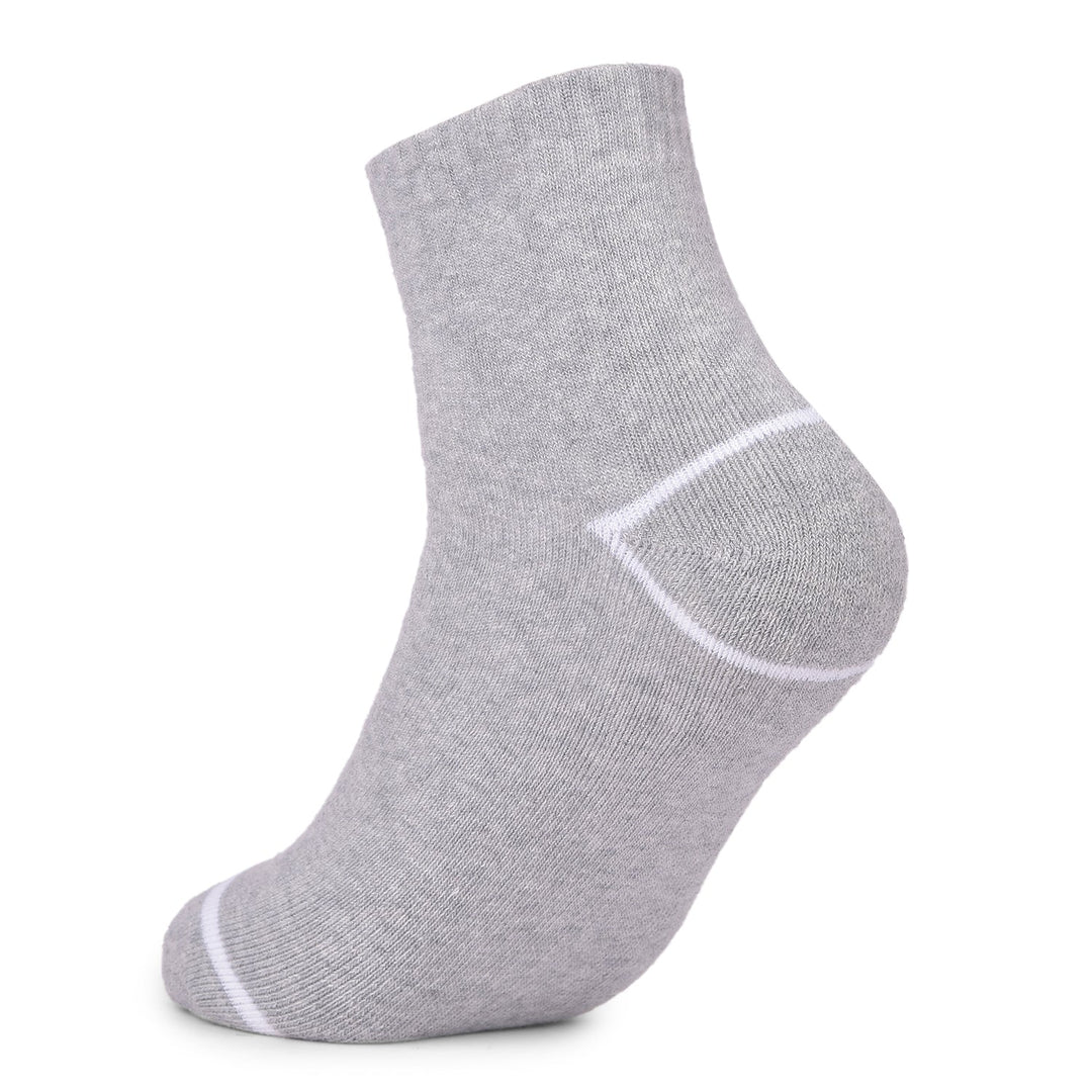 COBB LIGHT GREY STRIPED HALF-ANKLE SOCKS