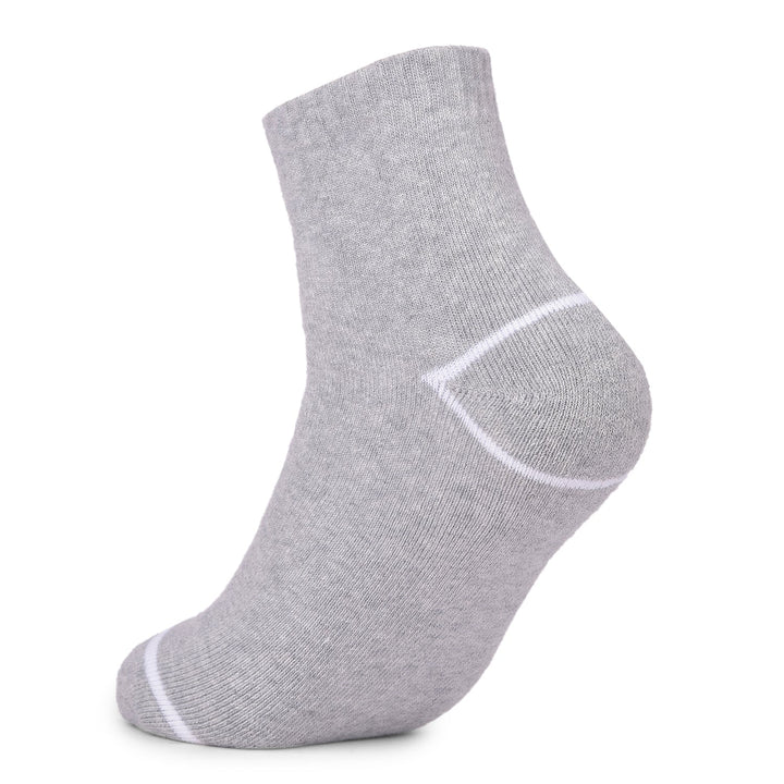 COBB LIGHT GREY STRIPED HALF-ANKLE SOCKS