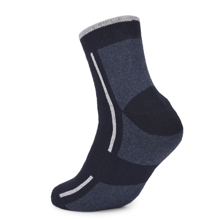COBB NAVY BLUE COLOR-BLOCK HALF-ANKLE SOCKS