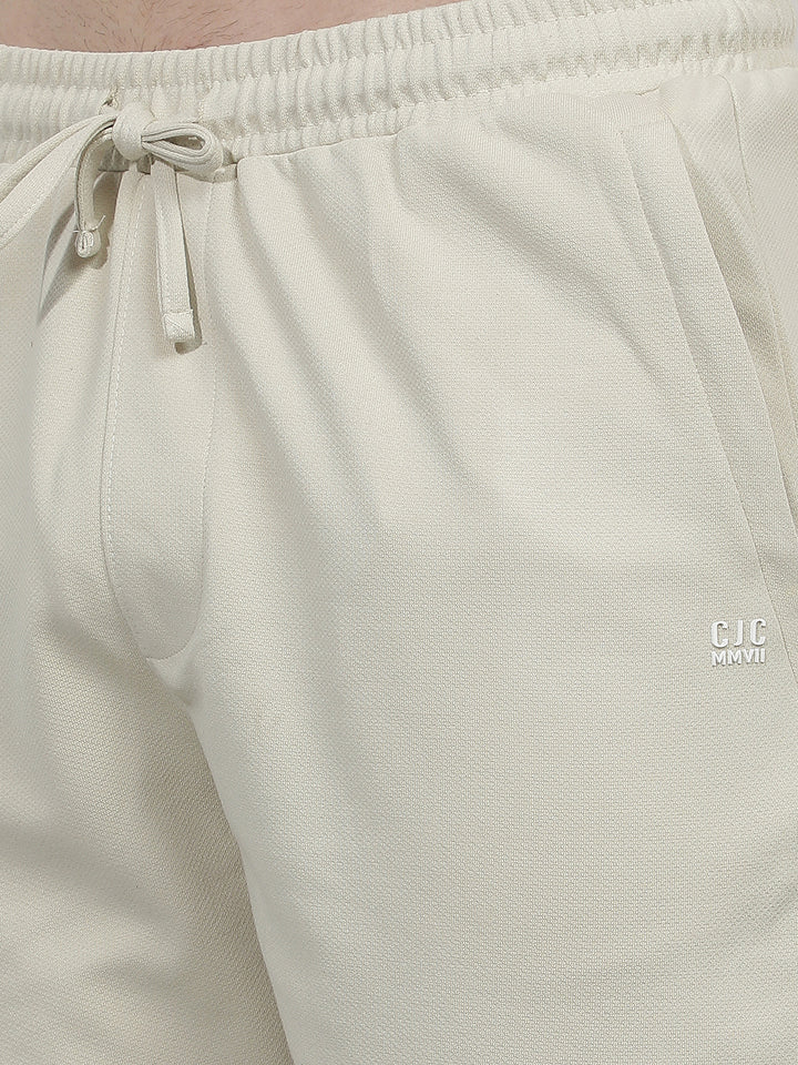 OFF WHITE SELF-DESIGN SHORTS
