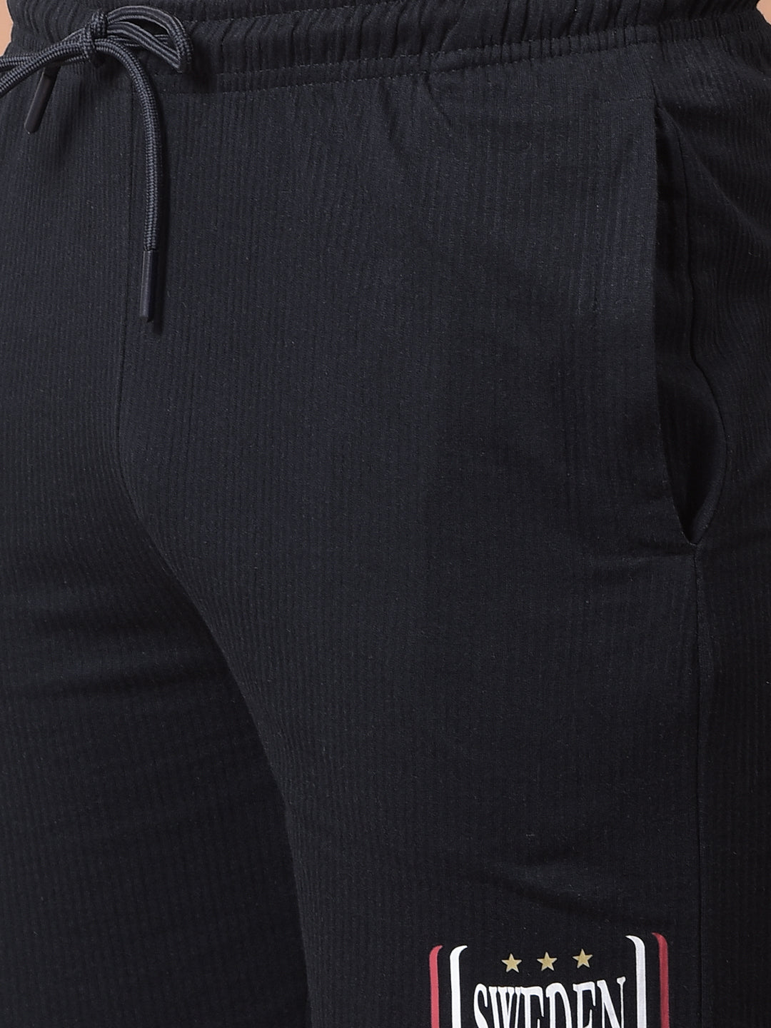 cobb navy blue printed regular-fit shorts