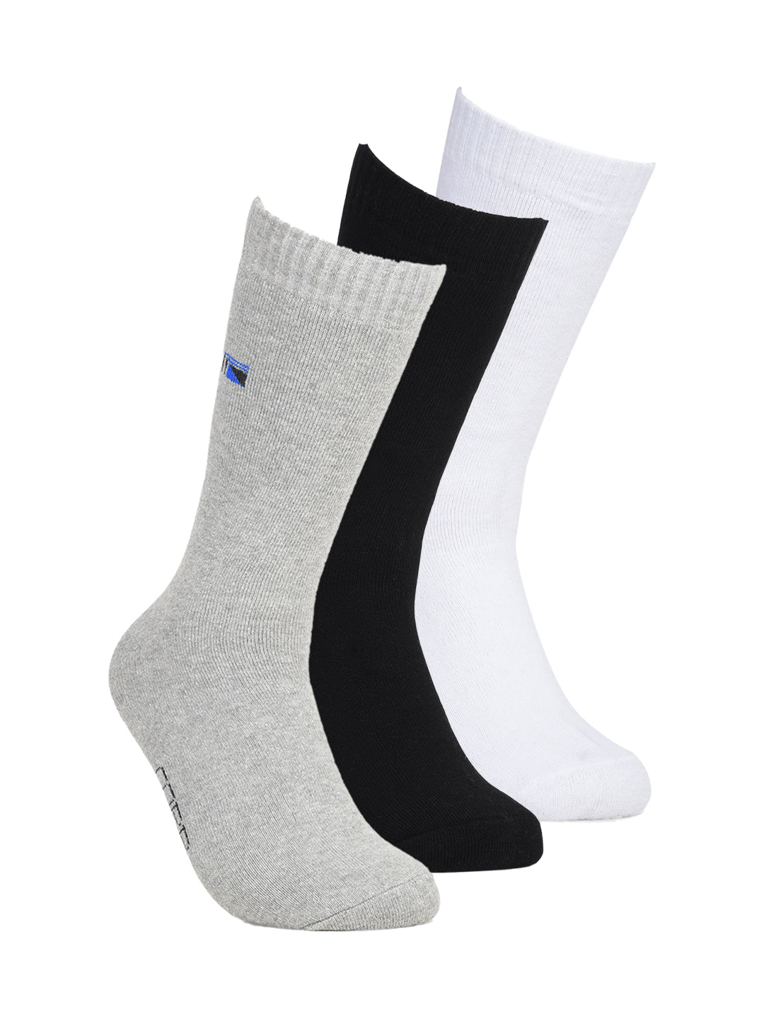 COBB BLACK GREY WHITE PACK OF 3 FULL-LENGTH SOCKS