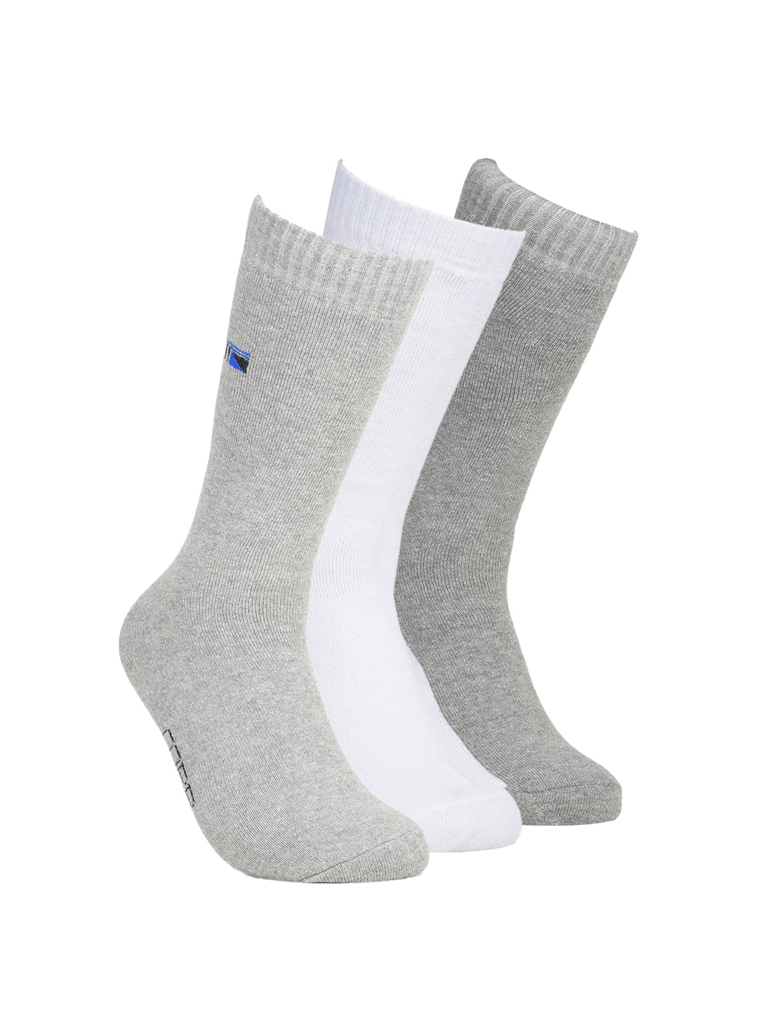 COBB GREY WHITE PACK OF 3 FULL-LENGTH SOCKS