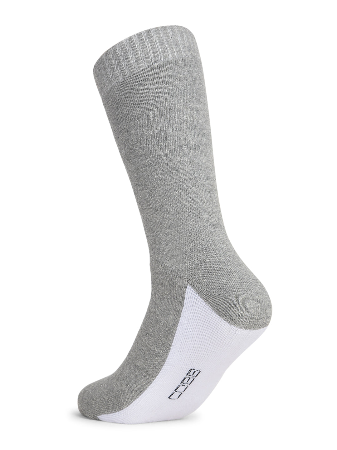 COBB GREY WHITE COLOUR-BLOCK FULL-LENGTH SOCKS