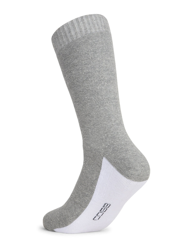 COBB GREY WHITE COLOUR-BLOCK FULL-LENGTH SOCKS