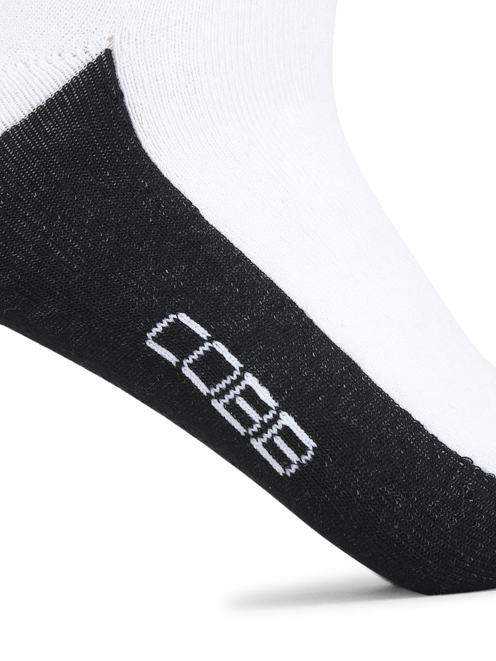COBB WHITE BLACK COLOUR-BLOCK FULL-LENGTH SOCKS