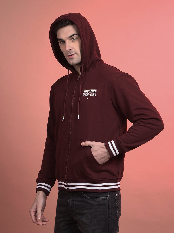 COBB WINE PRINTED ZIP-UP HOODIE