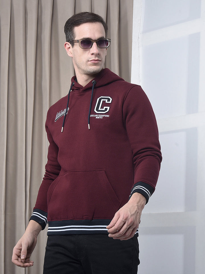 cobb red printed classic hoodie