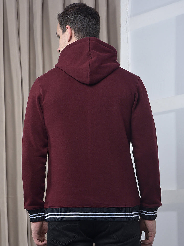 cobb red printed classic hoodie